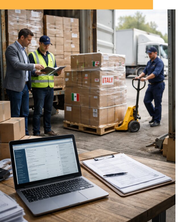 Доставка грузов из Италии: морские и авиаперевозки от 18380