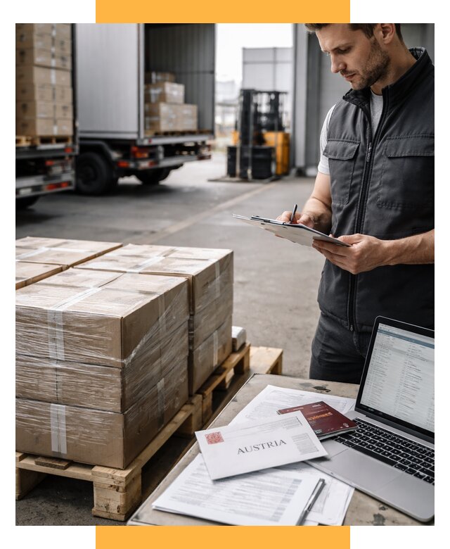 Доставка в Австрию от 66372 р. Логистика и экспорт СетСервис-Югр